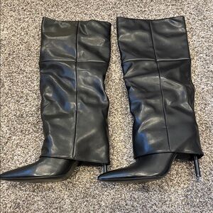 SHEIN Black Over the Knee Boots